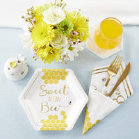 Thumbnail for Sweet as Can Bee 7 in. Premium Paper Plates (Set of 16) Alternate Image 5, Kate Aspen | Paper Plate