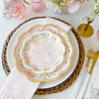 Elephant Baby Shower 7 in. Premium Paper Plates - Pink (Set of 16) Main Image, Kate Aspen | Paper Plate