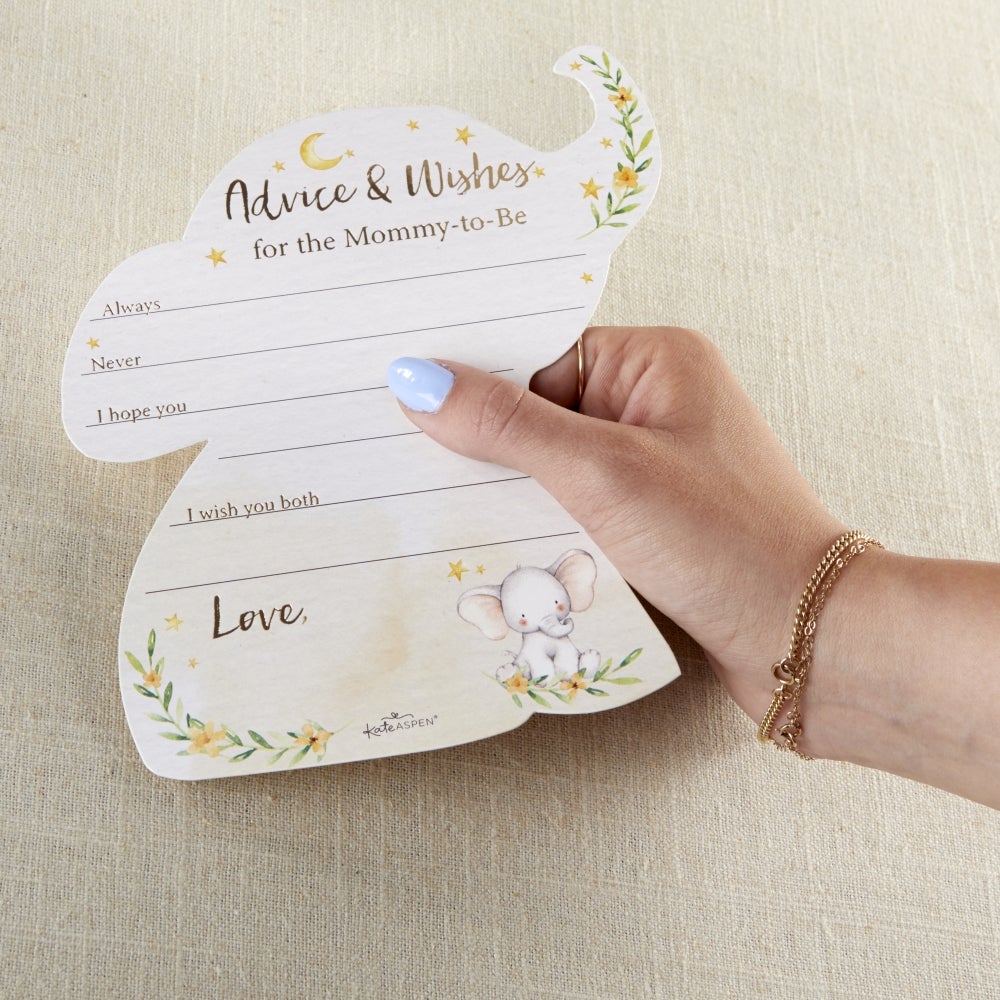 Elephant Baby Shower Advice Card & Baby Shower Game (Set of 50) Alternate Image 9, Kate Aspen | Games and Advice Cards