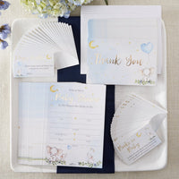 Thumbnail for Elephant Baby Shower Invitation & Thank You Card Bundle - Blue (Set of 25) Main Image, Kate Aspen | Invitation/Thank You Cards