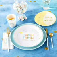 Thumbnail for Twinkle Twinkle 9 in. Premium Paper Plates (Set of 16) Alternate Image 2, Kate Aspen | Paper Plate