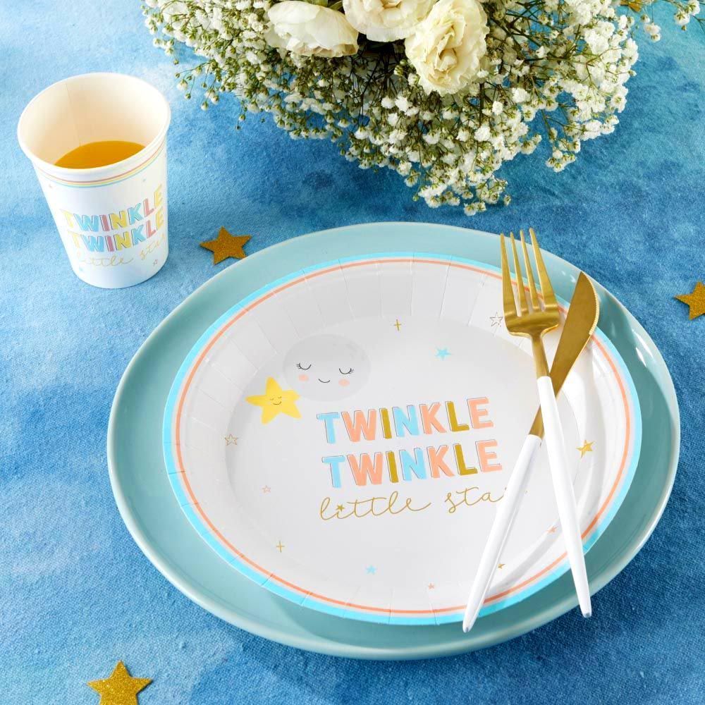 Twinkle Twinkle 9 in. Premium Paper Plates (Set of 16) Alternate Image 3, Kate Aspen | Paper Plate