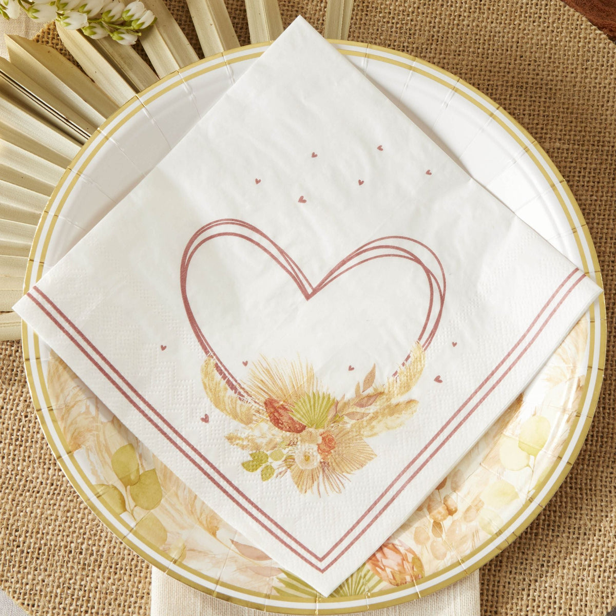 Heart Shaped Paper Napkins - Postbox Party