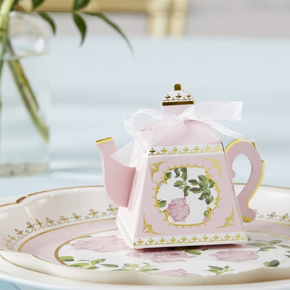 Tea Time Whimsy Teapot Favor Box - Pink (Set of 24) Main Image, Kate Aspen | Favor Boxes
