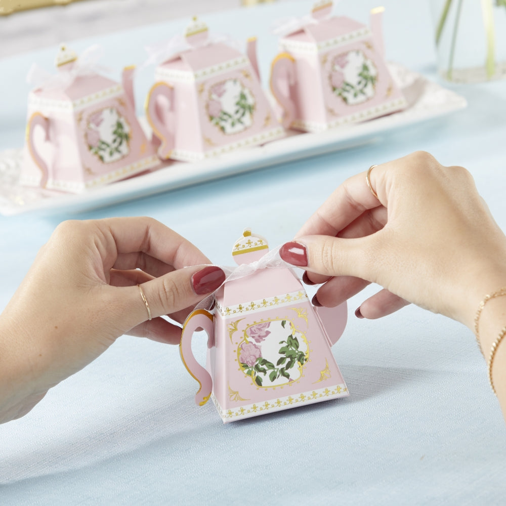 Tea Time Whimsy Teapot Favor Box - Pink (Set of 24) Alternate Image 2, Kate Aspen | Favor Boxes