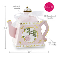 Thumbnail for Tea Time Whimsy Teapot Favor Box - Pink (Set of 24) Alternate Image 6, Kate Aspen | Favor Boxes