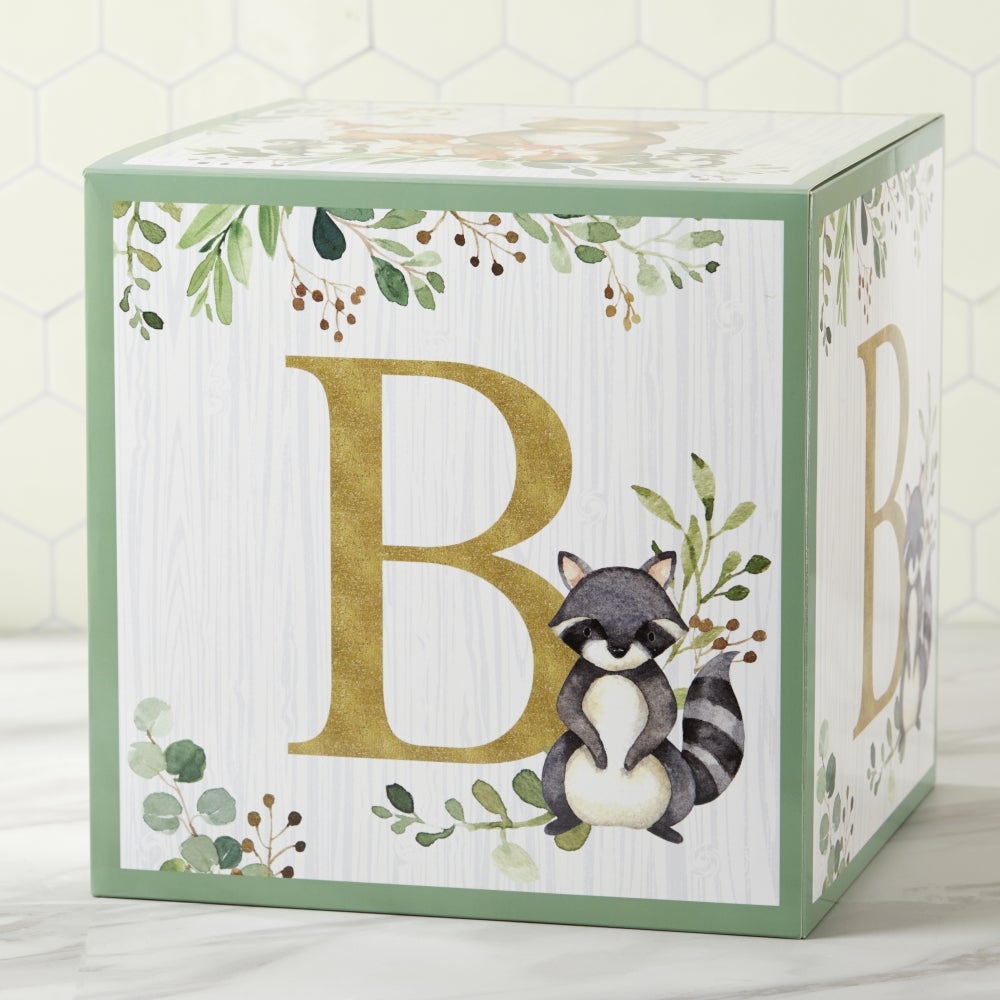 Woodland Baby Block Box (Set of 4) Alternate Image 5, Kate Aspen | Photo Props