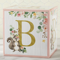 Thumbnail for Woodland Baby Block Box - Pink (Set of 4) Alternate Image 5, Kate Aspen | Decor Block Box