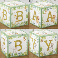 Thumbnail for Safari Baby Block Box (Set of 4) Alternate Image 4, Kate Aspen | Decor Block Box
