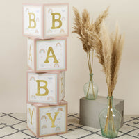 Thumbnail for Boho Rainbow Baby Block Box (Set of 4) Alternate Image 5, Kate Aspen | Decor Block Box