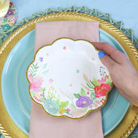 Garden Blooms 7 in. Premium Paper Plates (Set of 16) Alternate Image 5, Kate Aspen | Paper Plate