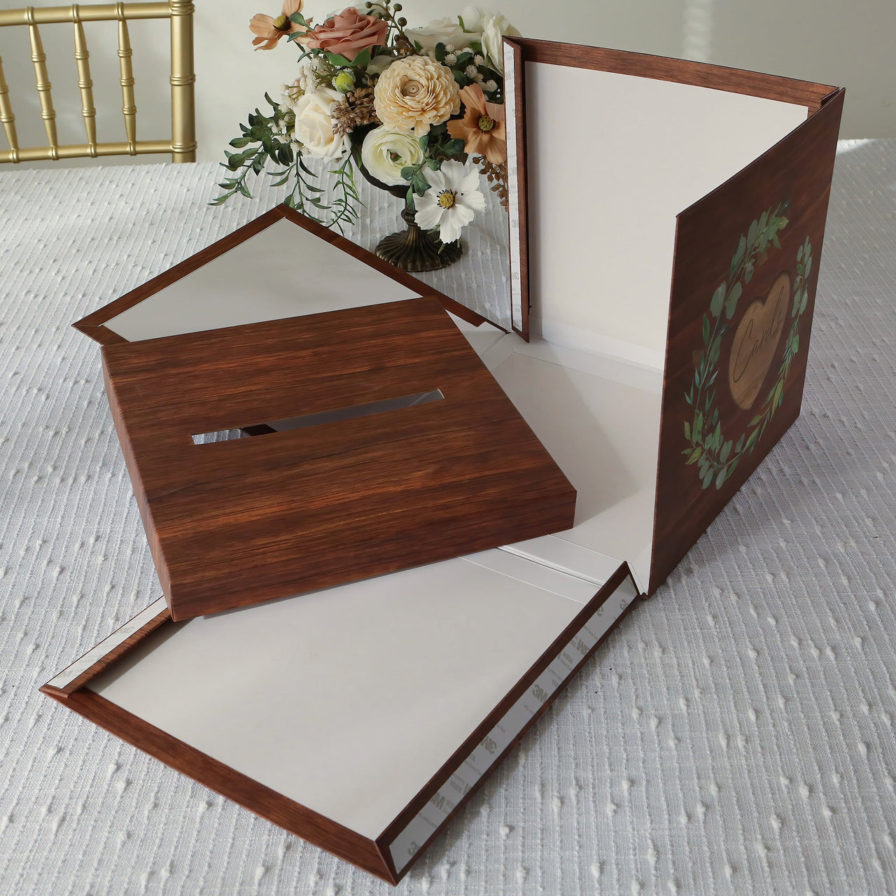Rustic Brown Wood Card Box - Updated Alternate Image 5 - Kate Aspen