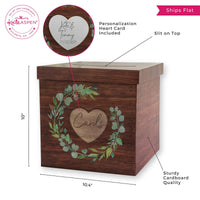 Thumbnail for Rustic Brown Wood Card Box - Updated Alternate Image 6 - Kate Aspen