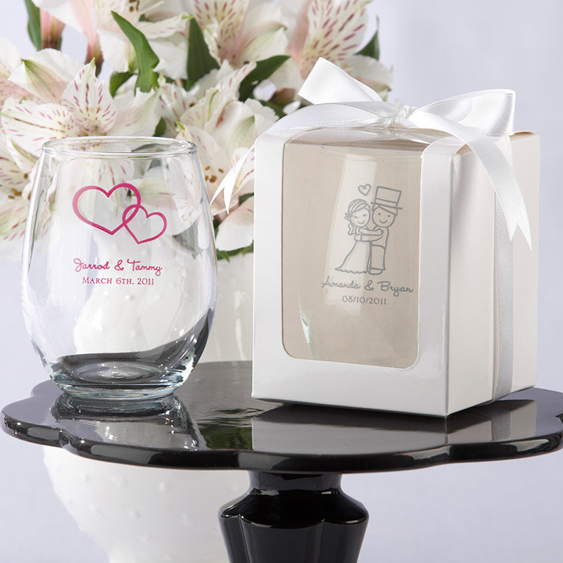 White 9 oz. Glassware Gift Box with Ribbon (Set of 20) Alternate Image 9, Kate Aspen | Glassware Gift Box
