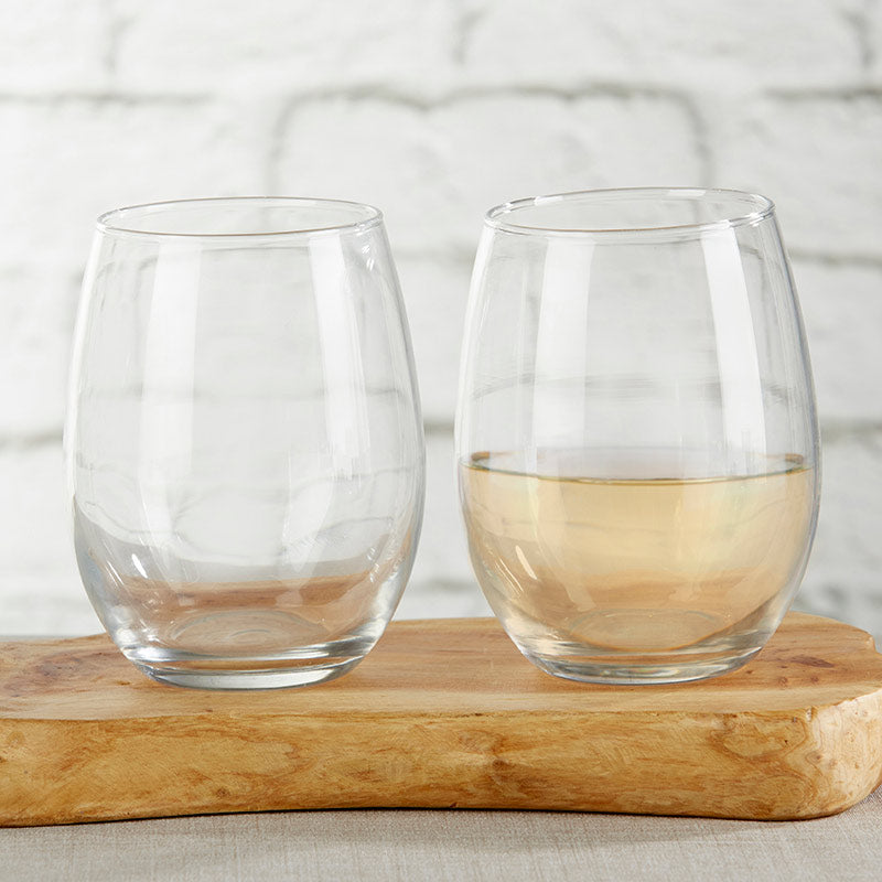 9 oz. Stemless Wine Glass - DIY Main Image, Kate Aspen | Wine Glass