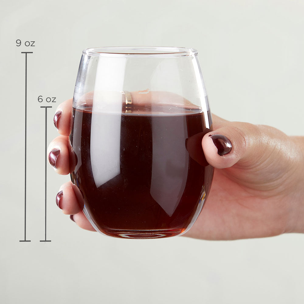 Personalized 9 oz. Stemless Wine Glass - Wedding Alternate Image 4, Kate Aspen | Wine Glass