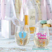 Thumbnail for Personalized 15 oz. Stemless Wine Glass - Baby Shower Alternate Image 2, Kate Aspen | Wine Glass