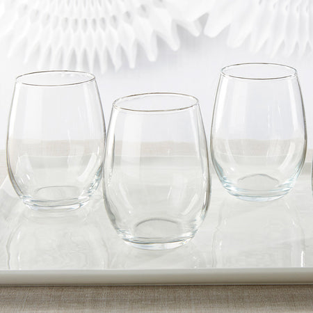 15 oz. Stemless Wine Glass - DIY Main Image, Kate Aspen | Wine Glass