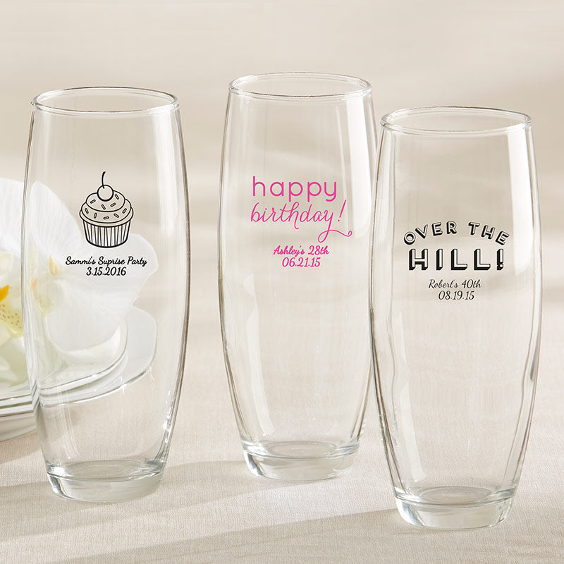 Personalized 9 oz. Stemless Champagne Glass Alternate Image 7, Kate Aspen | Champagne Flutes