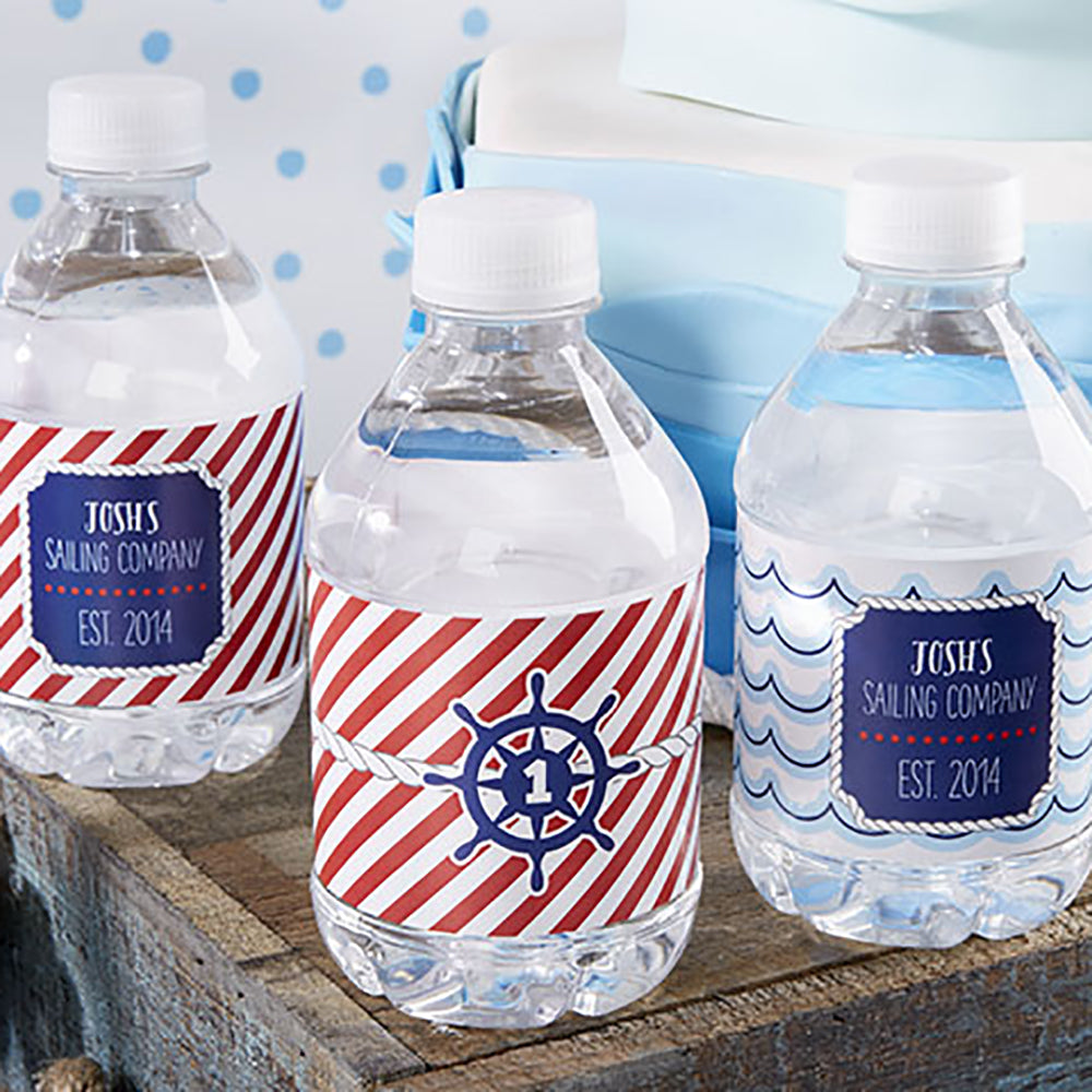 Personalized Water Bottle Labels - Kate's Nautical Birthday Collection Main Image, Kate Aspen | Water Bottle Labels