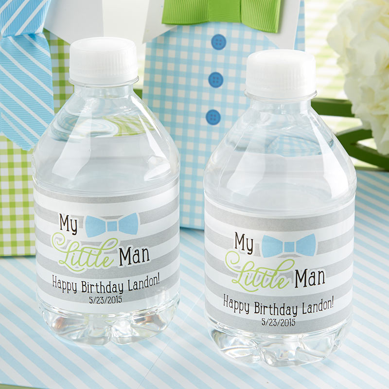 Personalized Water Bottle Labels - Little Man Alternate Image 2, Kate Aspen | Water Bottle Labels
