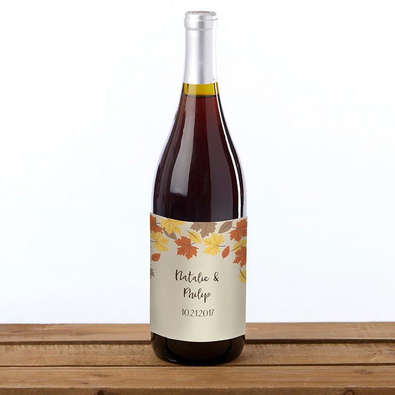 Personalized Wine Bottle Labels - Fall Leaves Main Image, Kate Aspen | Wine Bottle Labels