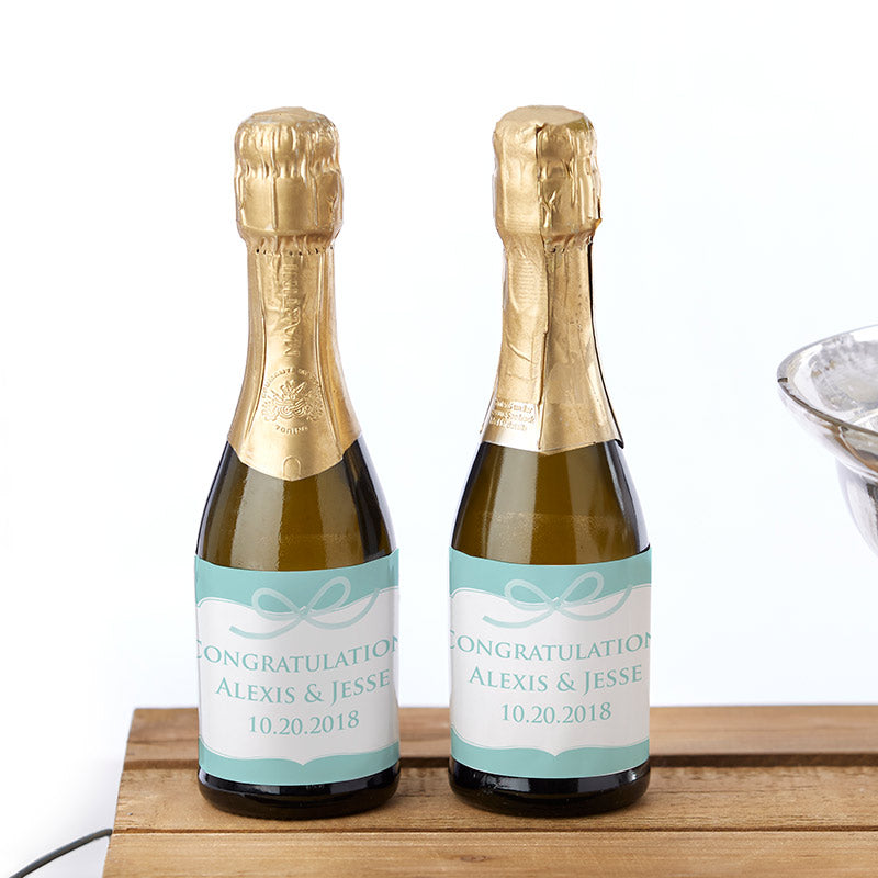 Personalized Mini Wine Bottle Labels - Something Blue Main Image, Kate Aspen | Wine Bottle Labels
