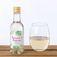 Thumbnail for Personalized Mini Wine Bottle Labels - Pineapples & Palms Main Image, Kate Aspen | Wine Bottle Labels