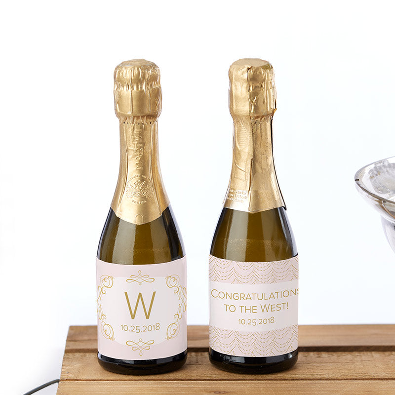 Personalized Mini Wine Bottle Labels - Modern Romance Main Image, Kate Aspen | Wine Bottle Labels