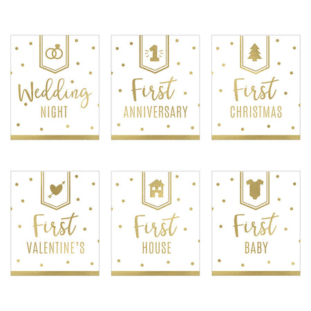Marriage Milestones Wine Bottle Label - Classic (Set of 6) Alternate Image 2, Kate Aspen | Wine Bottle Labels