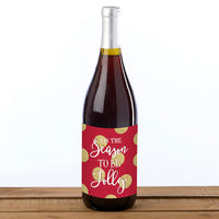 Thumbnail for Christmas Wine Bottle Label - Classic (Set of 6) Main Image, Kate Aspen | Wine Bottle Labels