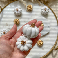 Thumbnail for White Pumpkin Place Card Holder (Set of 6) Alternate Image 4, Kate Aspen | Place Card/Place Card Holder