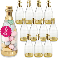 Thumbnail for Gold Metallic Champagne Bottle Favor Container - Medium (Set of 12) Main Image, Kate Aspen | Favor Container