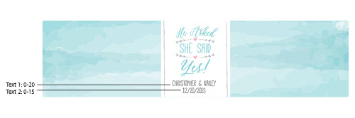 Personalized Water Bottle Labels  - He Asked, She Said Yes Alternate Image 2, Kate Aspen | Water Bottle Labels