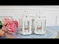 White Hexagon Mini Lantern (Set of 6)