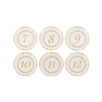 Thumbnail for Tea Time Vintage Plate Table Numbers (7-12) Alternate Image 2, Kate Aspen | Table Numbers