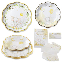 Thumbnail for Yellow Elephant Baby Shower 82 pc Party Kit