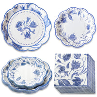 Thumbnail for Blue Willow 62 Piece Party Tableware Set (16 guests)