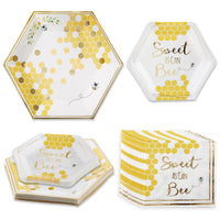 Thumbnail for Sweet as can Bee 62 piece Tableware Set (16 guests) Alternate Image 1 Kate Aspen | Paper Plate