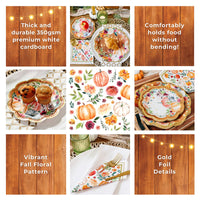 62 pcs Fall/Thanksgiving Tableware Set (16 Guests) | Kate Aspen | Alt Image 5