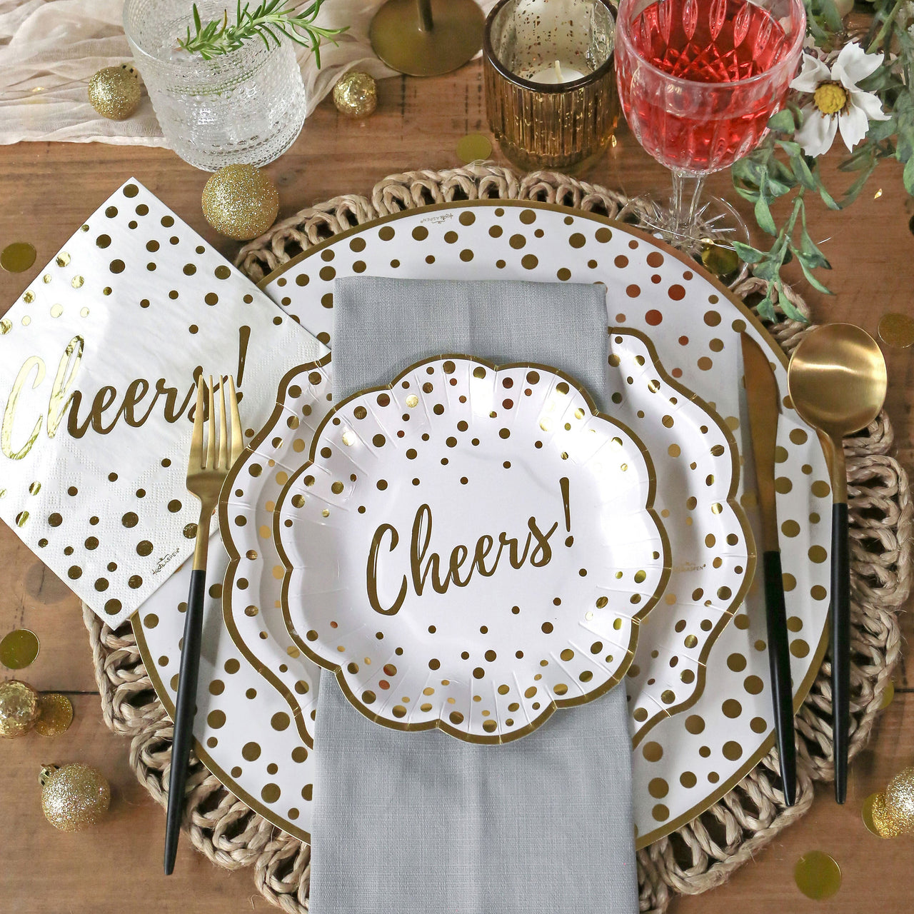 Cheers 72 Piece Party Tableware Set (24 Guests) | Kate Aspen | Alternate Image 2