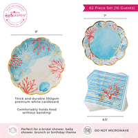 Beach Party Tableware Set - 7” Plate (set of 16), 9” Plate (set of 16), and Napkin (set of 30) Alternate Image 6 Kate Aspen | Tableware