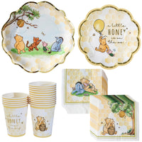 Honey Bear 78 Piece Party Tableware Set - (16 Guests) Main Image, Kate Aspen | Tableware
