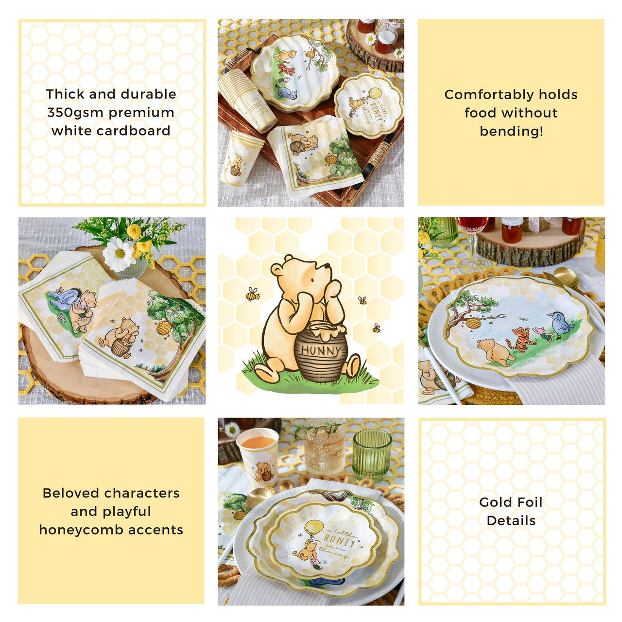 Honey Bear 78 Piece Party Tableware Set - (16 Guests) Alternate Image 5 Kate Aspen | Tableware