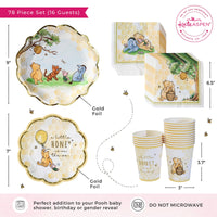Honey Bear 78 Piece Party Tableware Set - (16 Guests) Alternate Image 6 Kate Aspen | Tableware