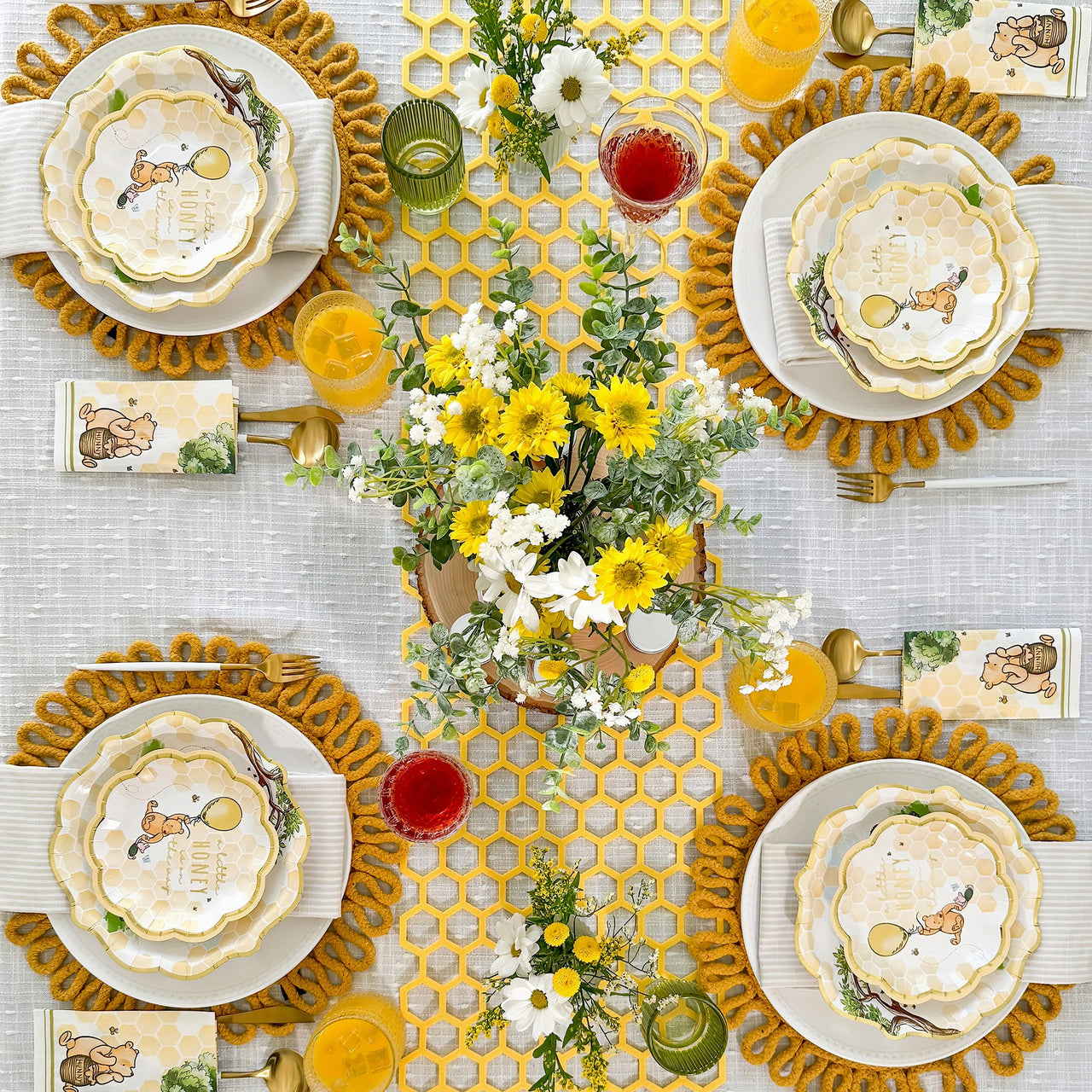 Honey Bear 78 Piece Party Tableware Set - (16 Guests) Alternate Image 7 Kate Aspen | Tableware