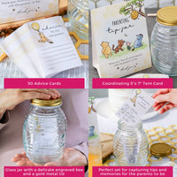 Honey Bear Baby Shower Activity Parenting Tip Jar Advice Cards Set Alternate Image 5 Kate Aspen | Games and Advice Cards