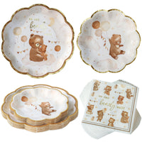 62 pcs We Can Bearly Wait Tableware Set Main Image, Kate Aspen | Tableware