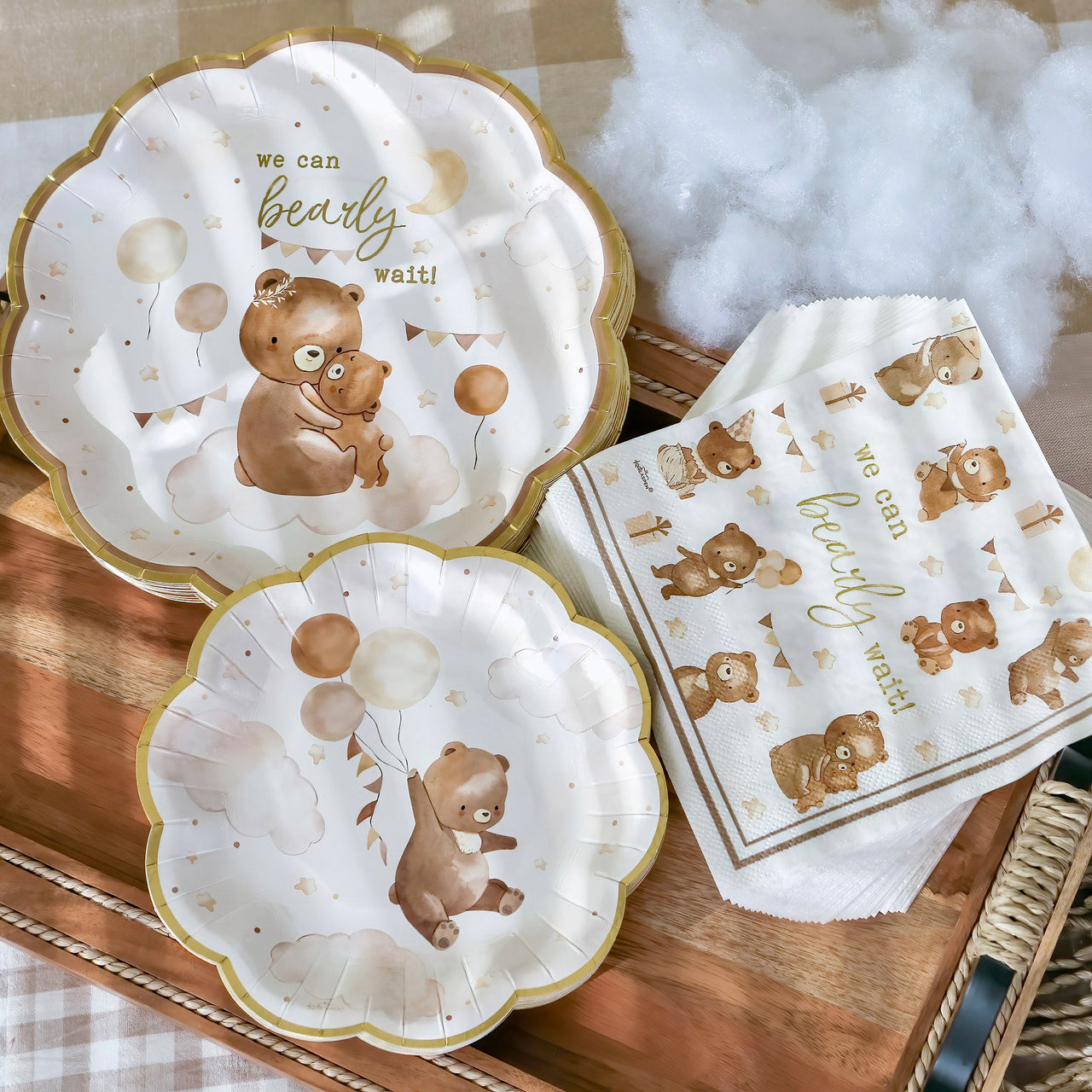 62 pcs We Can Bearly Wait Tableware Set Alternate Image 4 Kate Aspen | Tableware