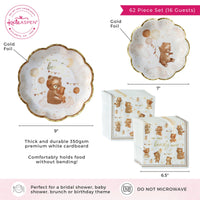 62 pcs We Can Bearly Wait Tableware Set Alternate Image 6 Kate Aspen | Tableware